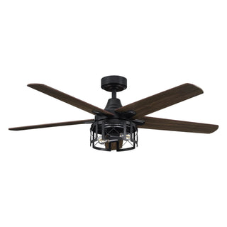 Kolkata 52 Inch Industrial Downrod Ceiling Fan with Light - Vaczon