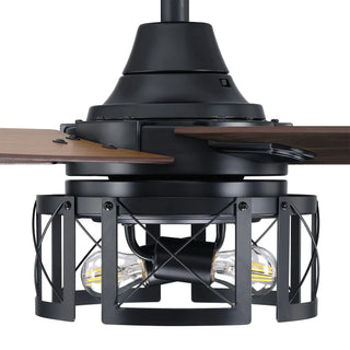 Kolkata 52 Inch Industrial Downrod Ceiling Fan with Light - Vaczon