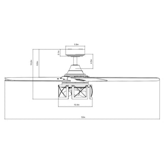 Kolkata 52 Inch Industrial Downrod Ceiling Fan with Light - Vaczon