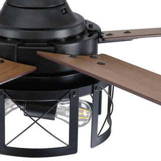 Kolkata 52 Inch Industrial Downrod Ceiling Fan with Light - Vaczon
