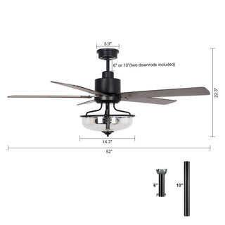 52" Mumbai Industrial Reversible Fan With Remote - Vaczon