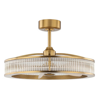 Vaczon 29 Inch Lynn Golden Downrod Mount Luxury Fandelier - Vaczon