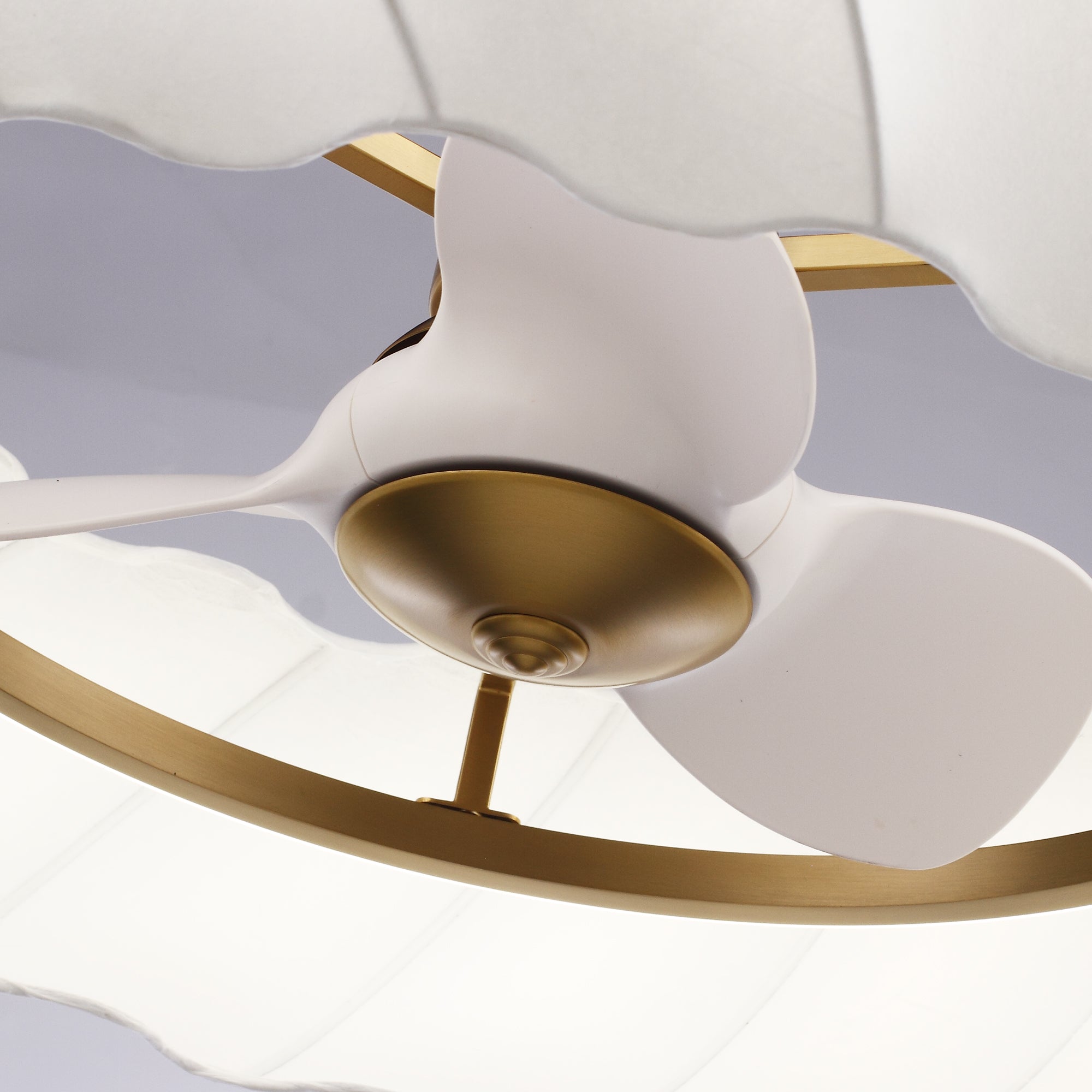 29 Inch Debby Electroplated Gold Luxury LED Fandelier
