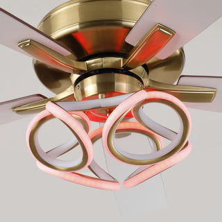 Vaczon 52" Boyd Antique-bronze Golden Downrod Mount RGB LED Smart Fan