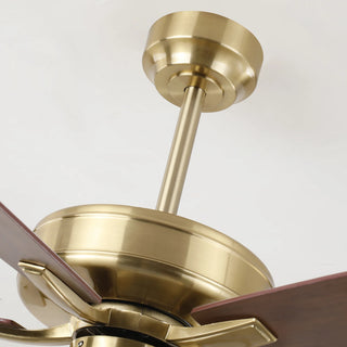 Vaczon 52" Boyd Antique-bronze Golden Downrod Mount RGB LED Smart Fan