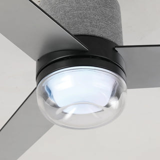 Vaczon 52" Pearl Black RGB LED Smart Fan with Remote App and Voice Control