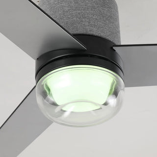 Vaczon 52" Pearl Black RGB LED Smart Fan with Remote App and Voice Control