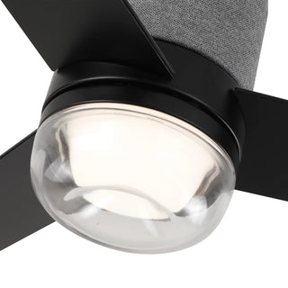 Vaczon 52" Pearl Black RGB LED Smart Fan with Remote App and Voice Control