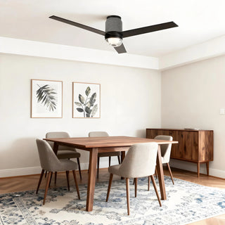 Vaczon 52" Pearl Black RGB LED Smart Fan with Remote App and Voice Control