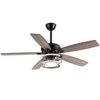 Vaczon 52" Rita Double-sided Blades Downrod Mount LED Ceiling Fan with Remote Control