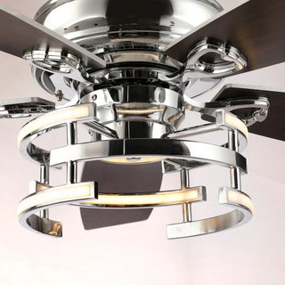 Vaczon 52" Rita Double-sided Blades Downrod Mount LED Ceiling Fan with Remote Control