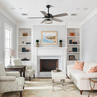 Vaczon 52" Rita Double-sided Blades Downrod Mount LED Ceiling Fan with Remote Control