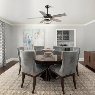 Vaczon 52" Rita Double-sided Blades Downrod Mount LED Ceiling Fan with Remote Control