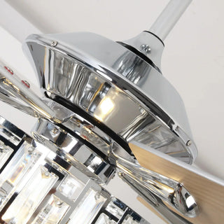 Vaczon 52" Dicken Modern Downrod Mount Reversible Crystal Ceiling Fan With Lighting