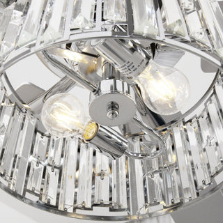 Vaczon 52" Dicken Modern Downrod Mount Reversible Crystal Ceiling Fan With Lighting