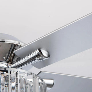 Vaczon 52" Dicken Modern Downrod Mount Reversible Crystal Ceiling Fan With Lighting