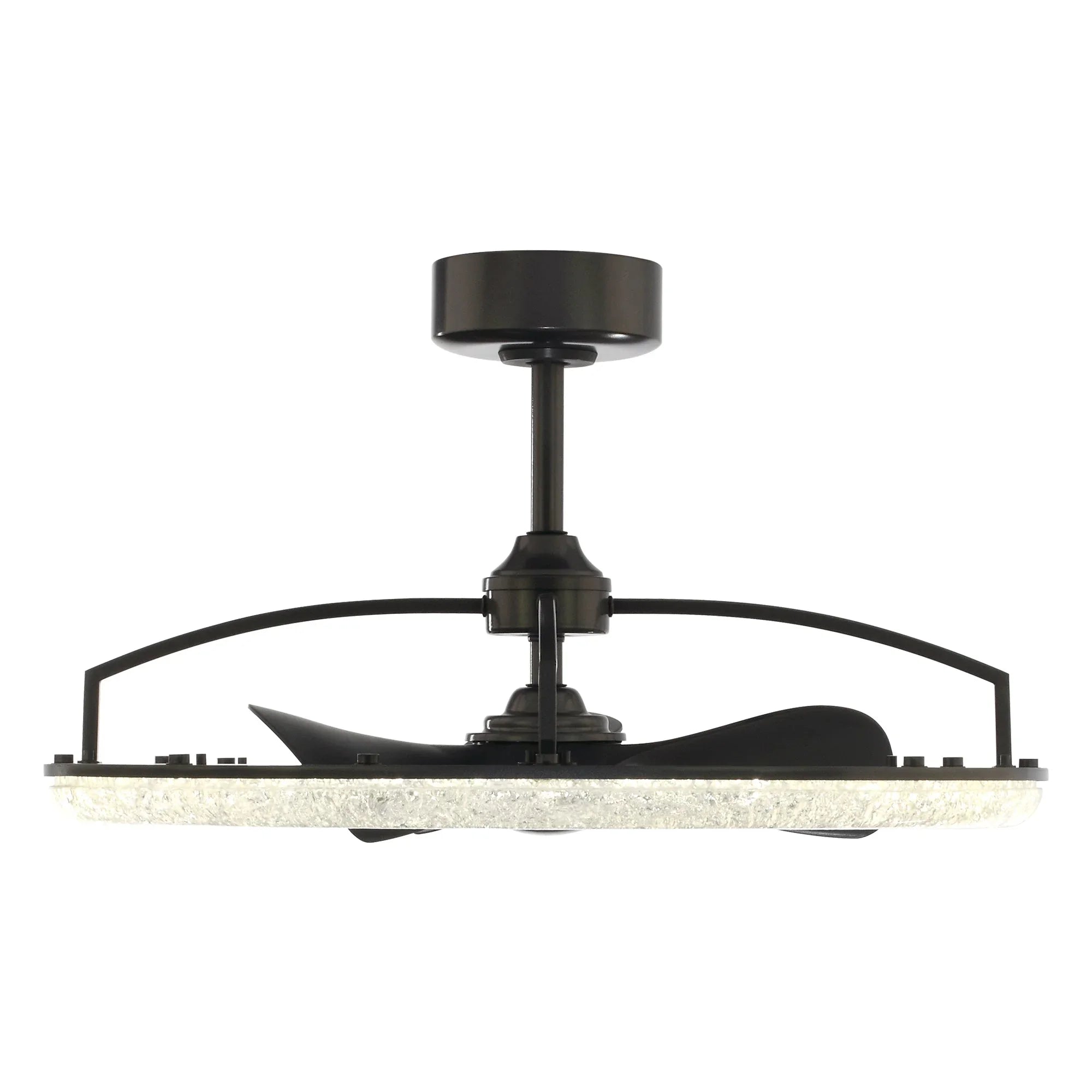 Vaczon 32 Inch Black Downrod Mount Luxury Fandelier with Light - Vaczon