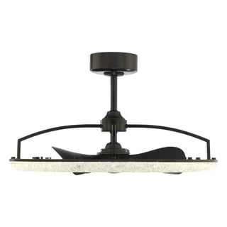 Vaczon 32 Inch Black Downrod Mount Luxury Fandelier with Light - Vaczon