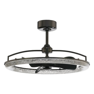 Vaczon 32 Inch Black Downrod Mount Luxury Fandelier with Light - Vaczon