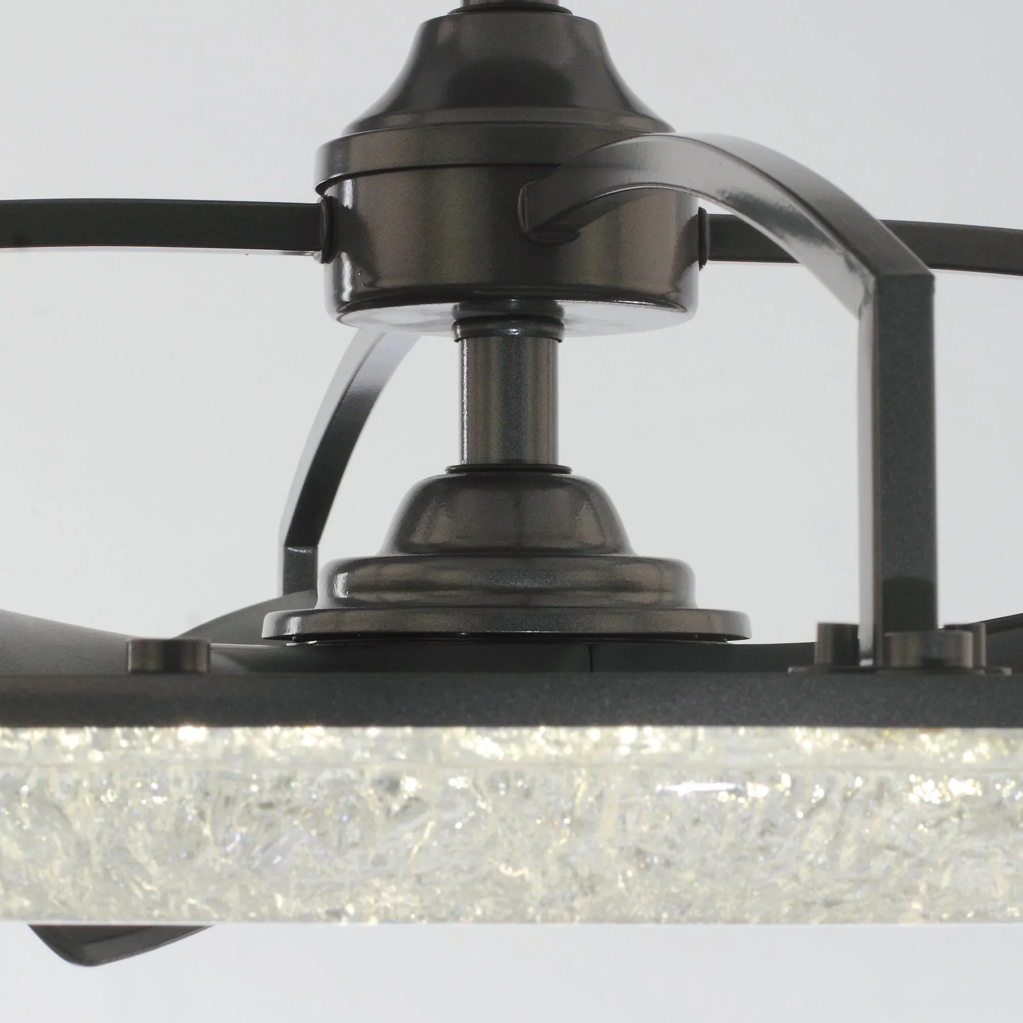 Vaczon 32 Inch Black Downrod Mount Luxury Fandelier with Light - Vaczon