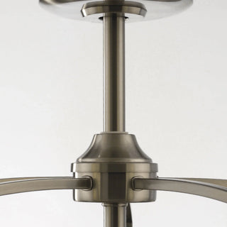Vaczon 33 Inch Satin Nickel Downrod Mount Luxury Fandelier with Light - Vaczon