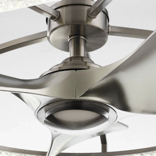 Vaczon 33 Inch Satin Nickel Downrod Mount Luxury Fandelier with Light - Vaczon