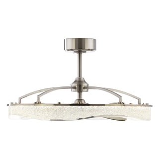 Vaczon 33 Inch Satin Nickel Downrod Mount Luxury Fandelier with Light - Vaczon