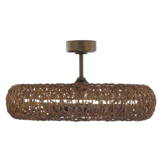 Vaczon 35 Inch Golden Bronze Downrod Mount Luxury Fandelier with Light - Vaczon