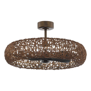 Vaczon 35 Inch Golden Bronze Downrod Mount Luxury Fandelier with Light - Vaczon