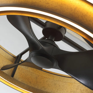 Vaczon 32 Inch Eartha Antique Bronze Downrod Mount Luxury Fandelier with Light and Remote Control - Vaczon