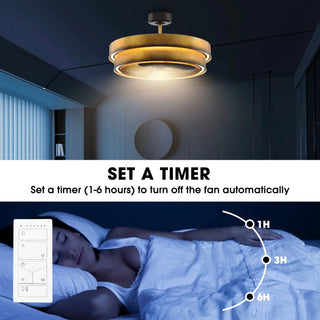 Vaczon 32 Inch Eartha Antique Bronze Downrod Mount Luxury Fandelier with Light and Remote Control - Vaczon