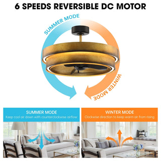 Vaczon 32 Inch Eartha Antique Bronze Downrod Mount Luxury Fandelier with Light and Remote Control - Vaczon
