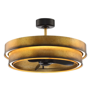 Vaczon 32 Inch Eartha Antique Bronze Downrod Mount Luxury Fandelier with Light and Remote Control - Vaczon