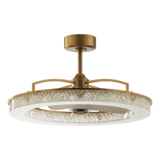 Vaczon 32 Inch Andrea Electroplated Golden Luxury LED Fandelier with Remote Control - Vaczon