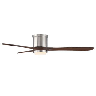 52 Inch Solid Wood Blades Flush Mount Ceiling Fan