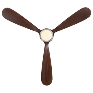 52 Inch Solid Wood Blades Flush Mount Ceiling Fan