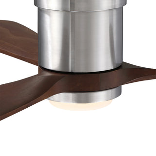 52 Inch Solid Wood Blades Flush Mount Ceiling Fan