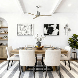 Vaczon 54" Dylan Solid Wood Blades Downrod Mount Ceiling Fan with Remote Control