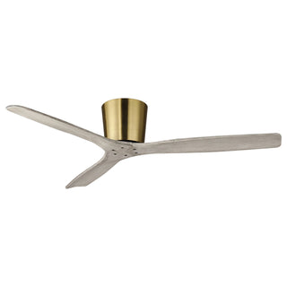 Vaczon 54" Ward Solid Wood Blades Flush Mount Ceiling Fan with Remote Control