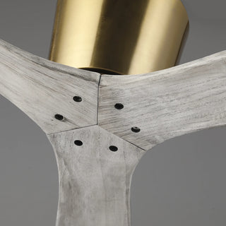 Vaczon 54" Ward Solid Wood Blades Flush Mount Ceiling Fan with Remote Control