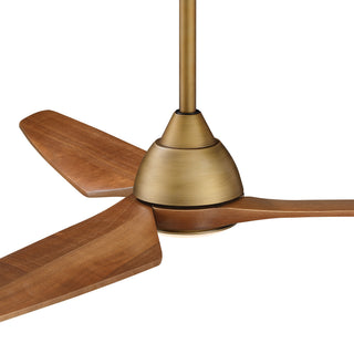 52 Inch Satin Gold LED Ceiling Fan with Solid Wood Blades
