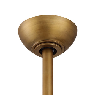 52 Inch Satin Gold LED Ceiling Fan with Solid Wood Blades