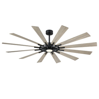72" 12-Blade Indoor Ceiling Fan with LED Light