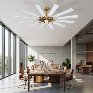 72" 12-Blade Indoor Ceiling Fan with LED Light