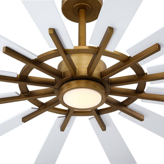 72" 12-Blade Indoor Ceiling Fan with LED Light