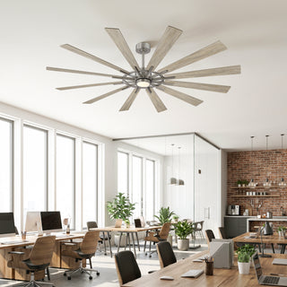 72" 12-Blade Indoor Ceiling Fan with LED Light