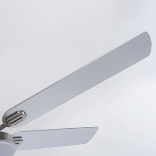 60" Lucknow Modern Satin Nickel DC Motor Downrod Mount Reversible Ceiling Fan with Lighting and Remote Control - ParrotUncle
