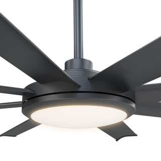 60" Modern DC Motor Downrod Mount Ceiling Fan with Lighting and Remote Control - ParrotUncle