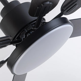 60" Industrial DC Motor Downrod Mount Reversible Ceiling Fan with Lighting and Remote Control - Vaczon