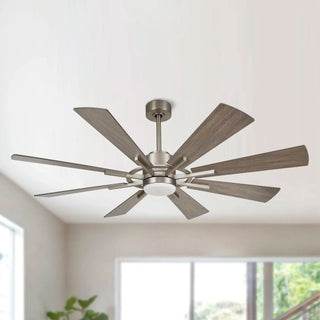 60" Oretha Windmill DC Ceiling Fan with LED Lighting - Vaczon